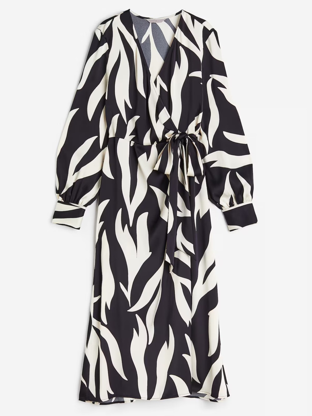 H&M ballon sleeve wrap dress